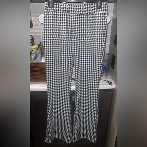 Checkered bell bottom pants